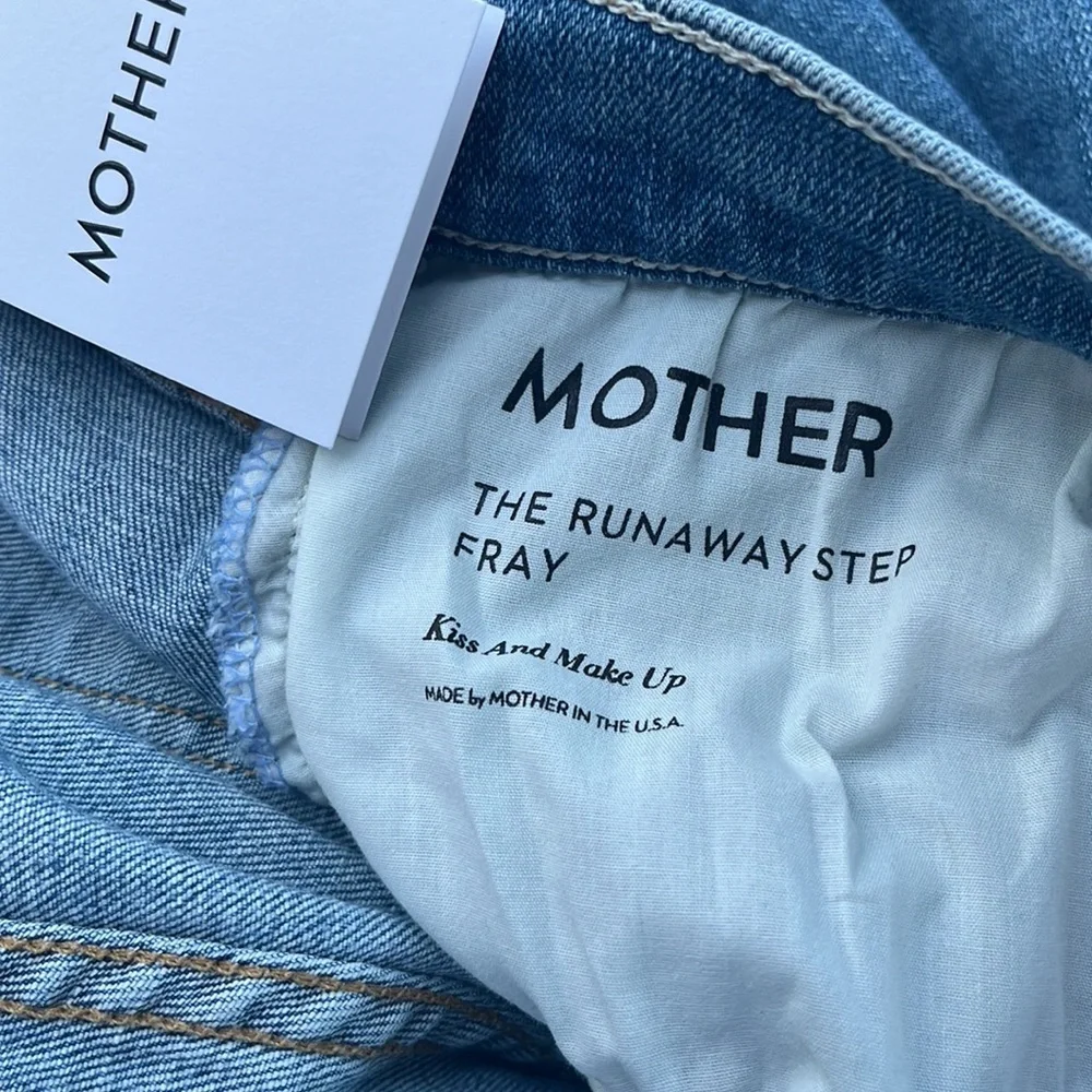 NWT MOTHER The Runaway Step Fray Kiss and Make Up size 34 - Picture 6 of 16